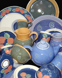 An array of Jane Forrester's pots