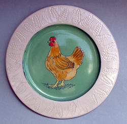 Buff Hen Plate
