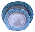 Lavender Large oval platter Bandon Pottery